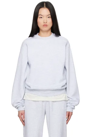 SKIMS Gray Cotton Fleece Classic Crewneck Sweatshirt