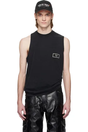 MARTINE ROSE Black Logo Tank Top