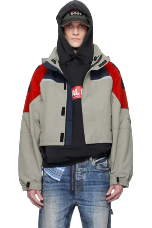 MARTINE ROSE Taupe Shrunken Sports Jacket