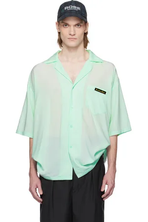 MARTINE ROSE Green Printed Shirt