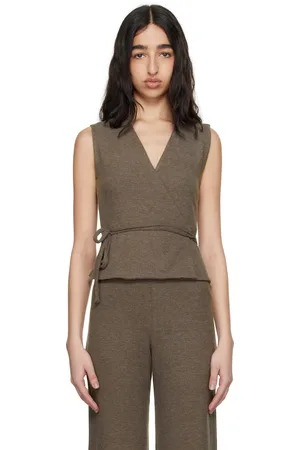 Leset Lauren Sleeveless Wrap Vest
