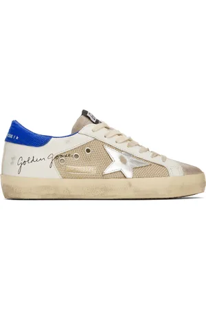Golden Goose Beige & Off-White Super-Star Sneakers