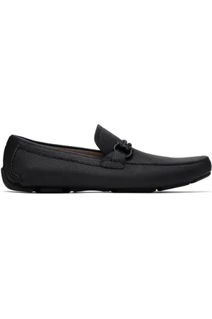 Salvatore Ferragamo Black Driver Loafers