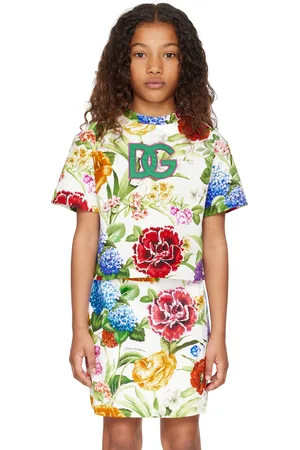 Dolce & Gabbana Kids Multicolor Floral Print Jersey T-shirt