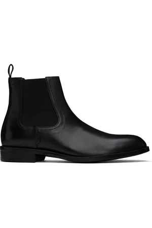 HUGO BOSS Black Leather Chelsea Boots