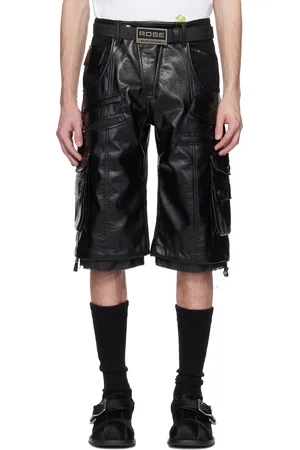 MARTINE ROSE Utility Faux-Leather Shorts