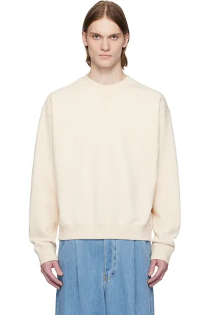 Jil Sander Beige Embroidered Logo Sweatshirt