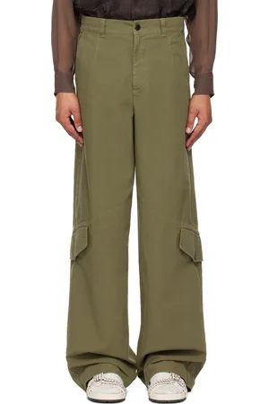 DRIES VAN NOTEN Khaki Loose-Fit Cargo pants