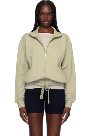Maison Kitsuné Green Baby Fox Patch Zipped Sweatshirt