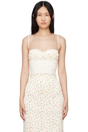 Shushu/Tong Off-White Flower Bodysuit