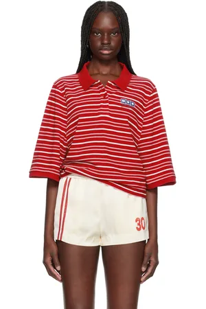 MARTINE ROSE Red S/S Shrunken Polo