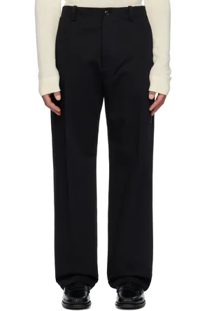 Moncler Moncler x FRGMT Hiroshi Fujiwara Black Cotton Gabardine Trousers