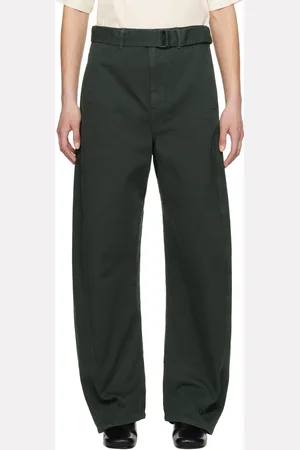 LEMAIRE Navy Twisted Belted Jeans