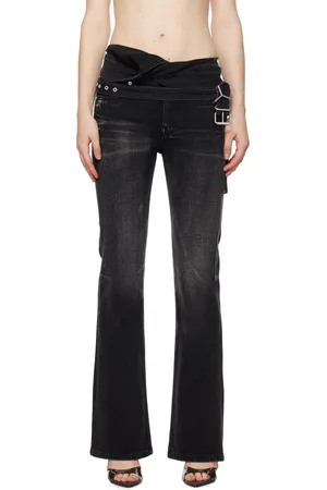 Y / PROJECT Black Wrap Belt Jeans