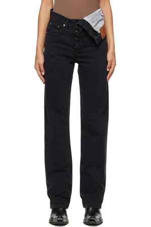 Y / PROJECT Black Evergreen Asymmetric Jeans