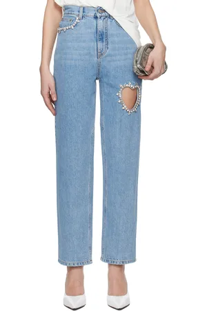 AREA Crystal Heart Jeans