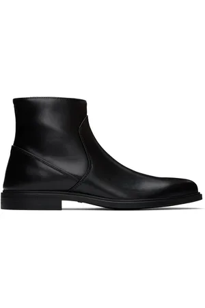 HUGO BOSS Black Leather Chelsea Boots