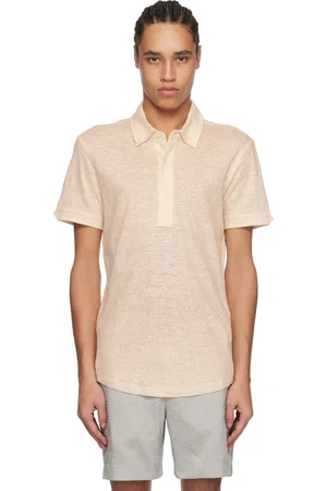 Orlebar Brown Beige Sebastian Linen Polo
