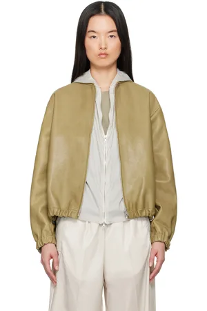 GABRIELA COLL GARMENTS Green No.306 Six Zipper Leather Jacket