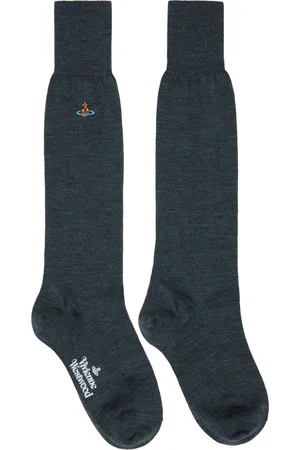 Vivienne Westwood Blue & Gray Uni Colour High Socks