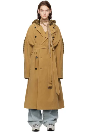 Y / PROJECT Beige Insert Hood Trench Coat
