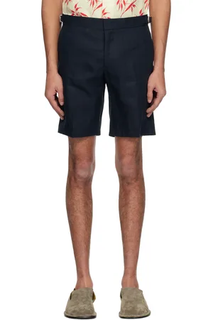 Orlebar Brown Navy Norwich Italian Linen Shorts