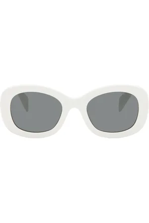 Prada White Round Sunglasses
