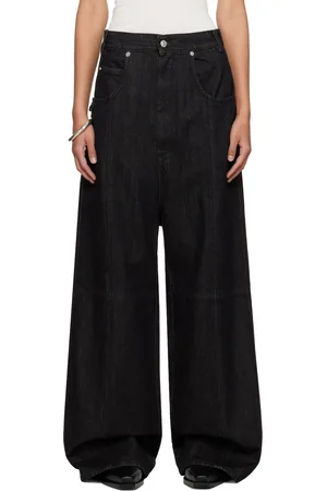 LU’U DAN Black Paneled Jeans