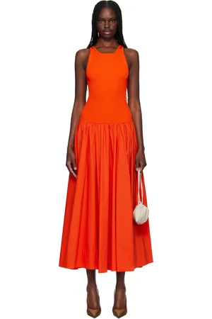 Staud Orange Yamila Maxi Dress