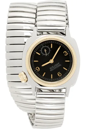 Takahiromiyashita The Soloist Silver VAGUE WATCH Co. Edition Coussin Extension Double Belt Watch