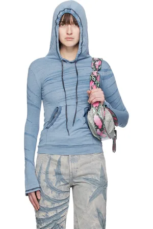 Masha Popova Blue Creased Hoodie