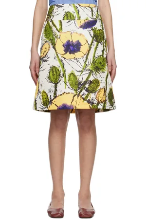 WALES BONNER Multicolor Petal Midi Skirt
