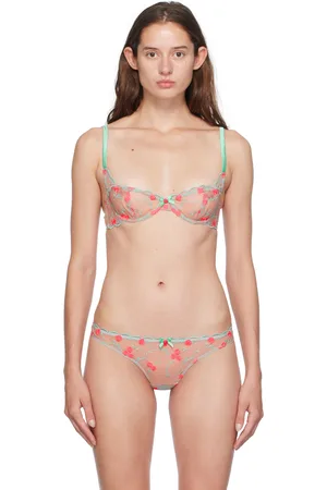 FLEUR DU MAL Multicolor Rose & Vine Balconette Bra