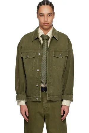 Bottega Veneta Khaki Colored Denim Jacket