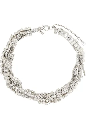 Collina Strada Silver Rhinestone Junk Necklace