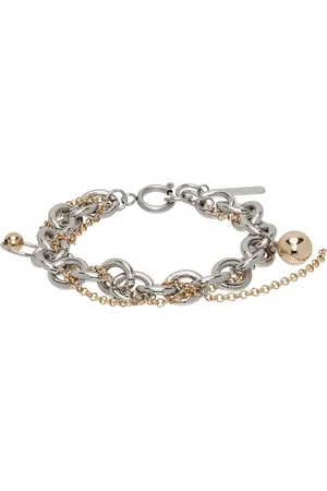 Justine Clenquet SSENSE Exclusive Silver & Gold Lewis Bracelet