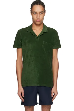 Orlebar Brown Green Terry Towelling Polo