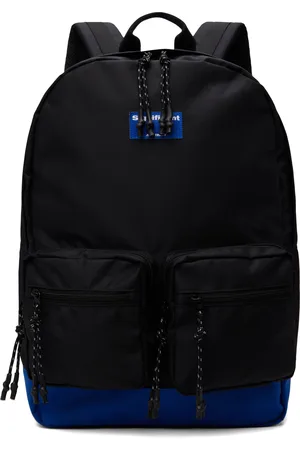 Ader Error Black & Navy Sig; Significant Tag 02 Backpack