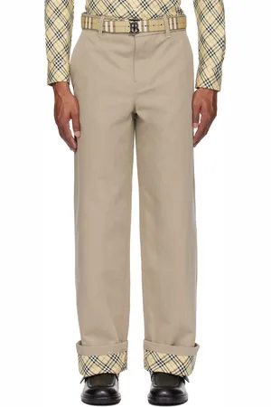 Burberry Beige Cotton Carpenter Trousers