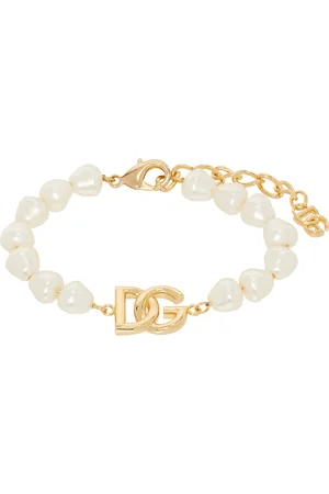 Dolce & Gabbana White & Gold Link Pearls Bracelet