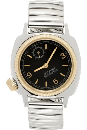 Takahiromiyashita The Soloist Silver VAGUE WATCH Co. Edition Coussin Extension Belt Watch
