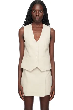 Staud Beige Brett Vest