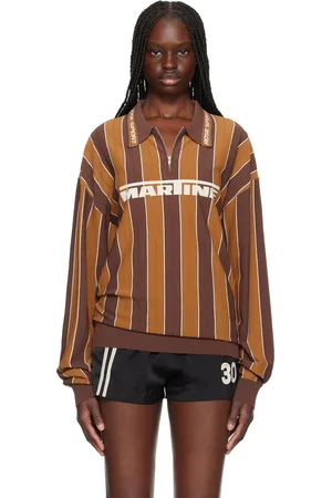 MARTINE ROSE Brown Logo Polo