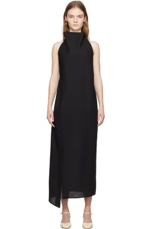 Rohe Black Halter Midi Dress
