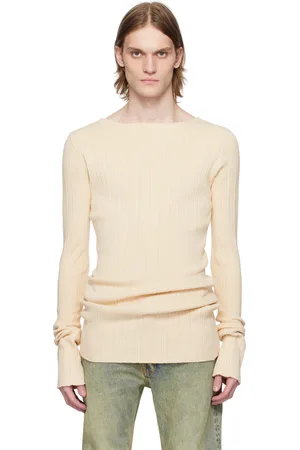 Entire Studios Beige Arches Long Sleeve Knit Sweater