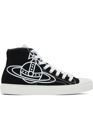Vivienne Westwood Black High-Top Canvas Plimsoll Sneakers