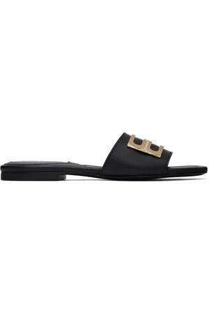 Victoria Beckham Black B Buckle Sandals