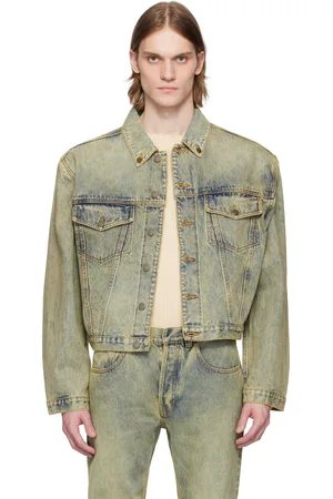 Entire Studios Blue Shrunken Denim Jacket