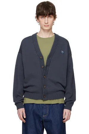 Maison Kitsuné Gray Bold Fox Head Patch Comfort Cardigan