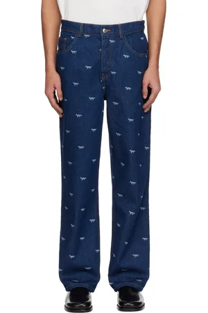Maison Kitsuné Navy Relaxed Jeans